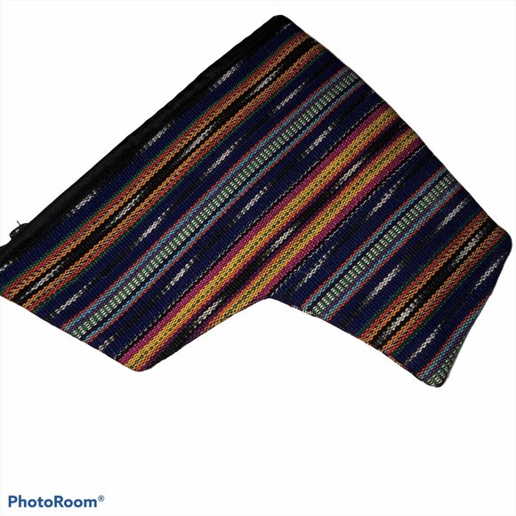 FEED Lauren Bush ethnic stripe zipper pouch NEW - Picture 2 of 4